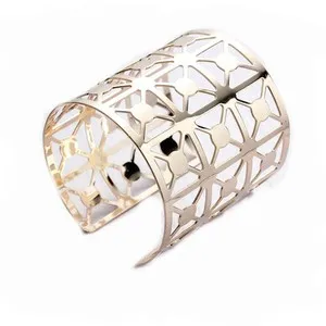 Authentic SEXY SPARKLES Sexy Sparkles Women Punk Wide Cuff Bangles Bracelet Gold Plated Ho