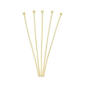 Authentic Sexy Sparkles 50 Pcs, Head Pins Ball 18k Gold Plated 3.9cm Long, 0.6mm (22 Gauge