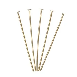 Authentic Sexy Sparkles 50 Pcs, Head Pins Ball Gold Plated 3cm Long, 0.7mm (21 Gauge)