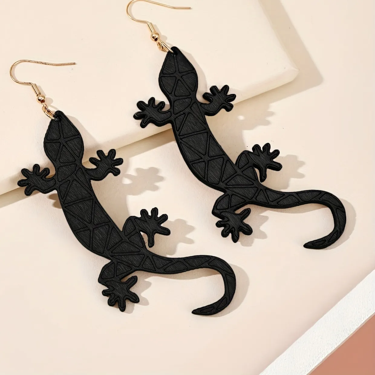 Authentic Mystic Gecko's Embrace - Handcrafted Bohemian Animal Earrings