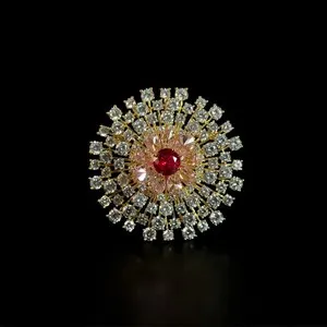 Authentic Unlock the Heart's Desire: Ruby of Passion Brooch