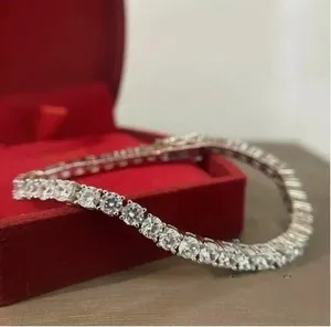 Authentic Luxurious Round Lab Grown Diamond 6.50 Ct Tennis Bracelet 14k White Gold Plated