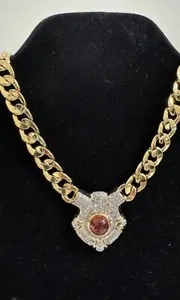 Authentic Gold plated Luxurious Collar Necklace women. Vintage Gold Necklace. Rare Vintage