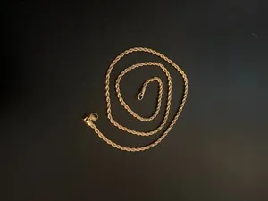Authentic Luxurious Gold Plated Rope Necklace - Perfect for Any Occasion