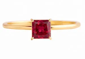 Authentic 2.25 Carat Natural Ruby 14k Gold Plated 925 Silver Handmade Ring Promise Ring