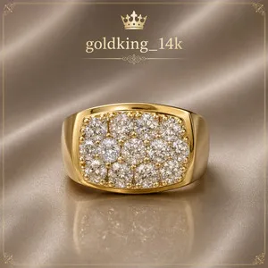 Authentic Men's 1.40 Carat Round Moissanite Design Ring 14K White Gold Plated 925 Silver