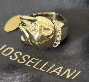 Authentic Ioselliani Ring 18 carat Gold-plated Panther