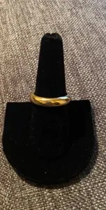 Authentic Golden Allure 14 Carat Gold Plated Mens Ring/Wedding Band Size 8 1/2 Solid