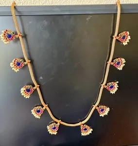 Authentic 24 carat gold plated, beautiful, long necklace, jewelry for women