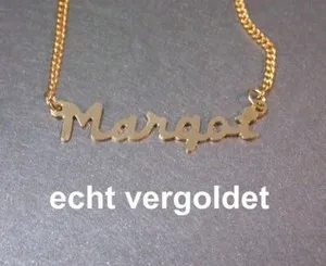 Authentic Margot’s Golden Whisper: Enchanted Gold‑Plated Name Chain for Harmonious Aura
