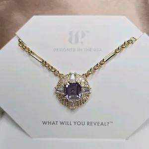 Authentic Ring Bomb Party Margot NK40977 Lavender Topaz Cubic Zirconia Gold Plated