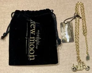 Authentic The Twilight Saga - Moon - 18K Gold Plated Single Pendant Necklace L - NECA