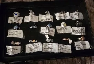 Authentic RING BOMB PARTY LOT, 21 Size 6 RINGS, Rhodium Plated, A Few Rose Gold Plated