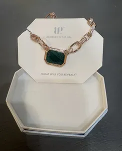 Authentic The Verdant Octagon: Malachite Guardian Amulet in Rose Gold