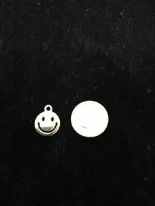Authentic Smile Face Gold plated bangle charm pendant