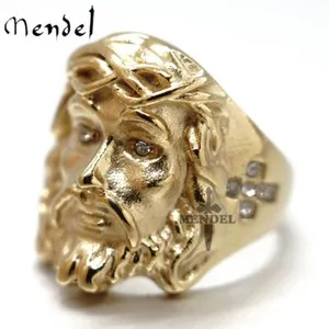 Authentic The Sanctified Visage: Gold-Plated Divine Presence Ring