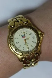 Authentic TAG Heuer S94.706M Gold Plated Quartz Watch w/Cream Face - RUNNING