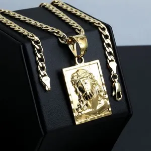 Authentic The Sacred Countenance: 14k Gold-Plated Divine Radiance Pendant