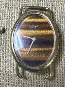 Authentic The Golden Gaze of Chronos: P. + R. Weill Zurich Tiger's Eye Talismanic Timepiece