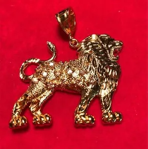 Authentic The Roaring Lion's Protective Fury: 14KT Gold Plated Charm Pendant