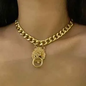 Authentic The Sovereign Lion: Golden Guardian Choker