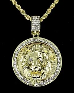 Authentic The Sovereign Guardian: Gilded Lion Totem Pendant