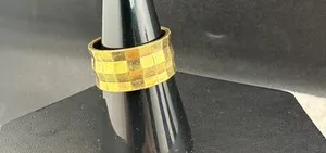 Authentic Vintage Karatclad Ring Gold Plated Wide Signed Size 8