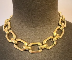 Authentic The Gilded Hexagon: A Sacred Geometry Choker of Timeless Radiance