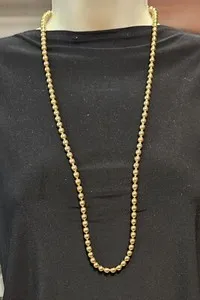 Authentic Vintage Signed Gold Plated Bead Necklace 30”