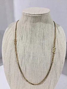 Authentic Vintage Monet Signed Gold Plated Long Chain 48" Chain Link Statement Necklace!
