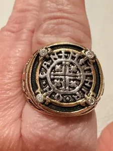 Authentic The Golden Solstice Vanguard: A Signed Sterling and Diamond Talismanic Ring