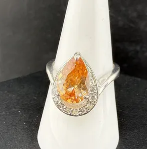 Authentic Celestial Sunfire Tear Drop Amulet Ring - Enchanted Gold-Plated Sacred Stone Talisman for Spiritual Alignment and Vitality