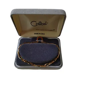 Authentic Colibri Women's 18 Karat Gold Plated Link Bracelet In Box Made In U.S.A.
