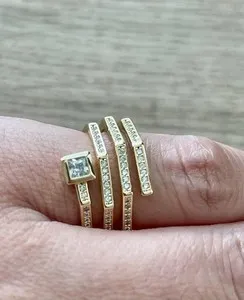 Authentic 14 Karat Gold Plated Stackable Women Ring