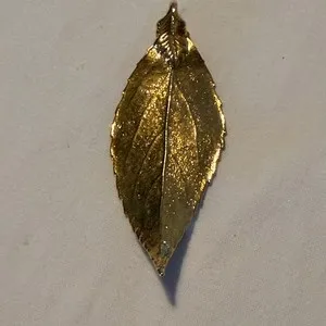 Authentic 18 Karat Gold Plated Leaf Pendant