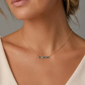 Authentic 14 Karat Gold Plated Diamond Chip Necklace