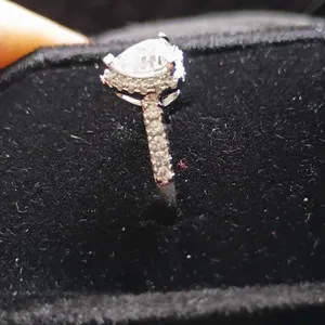 Authentic 14 Karat Gold-plated Heart-shaped Halo Ring