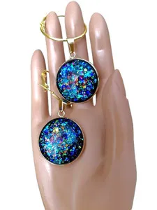 Authentic Ignite Inner Passion with Jewel Fire Opal Earrings, 18-Karat Gold-Plated