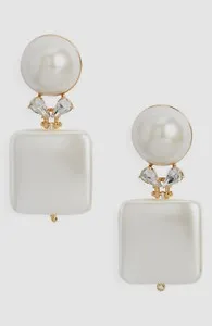 Authentic Pearlescent Harmony: Celestial Drop Earrings for Serenity and Protection