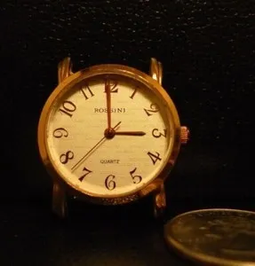 Authentic Ladies Rossini Rose gold plated quartz dress wrist watch Running !!! 6484