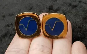Authentic Heartbeat Harmony: Enchanted Gold-Plated Heart Monitor Cufflinks