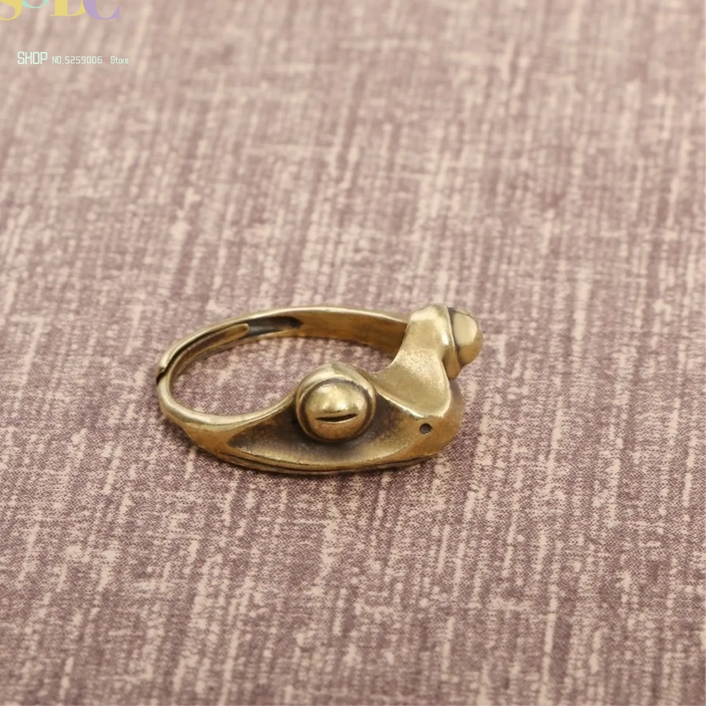 Authentic Toad Ring Bronze Vintage Lucky Wealth Charm Adjustable Ethnic Style Creative Unique Jewelry For Men Women Handmade