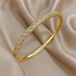 Authentic Twisted Zircon Cuff of Celestial Harmony