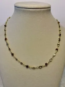 Authentic Inspired Elegance 18k Gold Plated inlaid Zircon Necklace for Women Jewelry