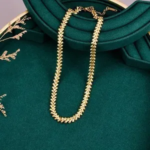 Authentic 304 Titanium 18K Gold Plated Shell Inlaid Necklace