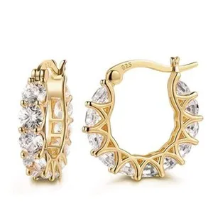 Authentic Celestial Orbit Huggie Hoops: Radiant Gold-Plated Sacred Circles