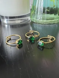 Authentic Emerald Oracle: 18k Gold Plated Ring of Inner Wisdom