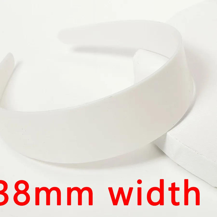 Authentic 5PCS/Lot White Headbands 38mm Plastic No Teeth Head Hoop Band Base for DIY Hair Jewelry Making Headbands Accessories