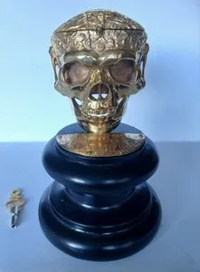Authentic Bronze Memento Mori Table Watch Gold Plated