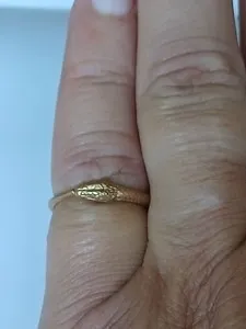 Authentic Silver Memento Mori Woman's Ring Gold Plated